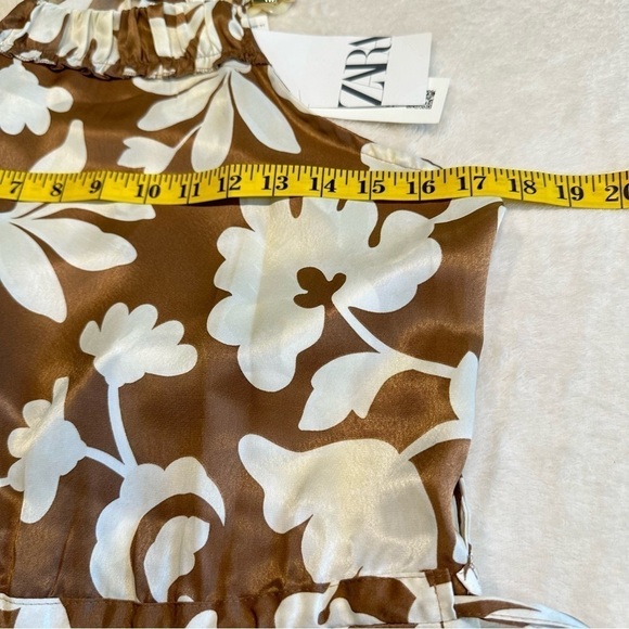 NWT Zara Satin Effect Wide Leg Chain Strap Jumpsuit - Picture 10 of 11